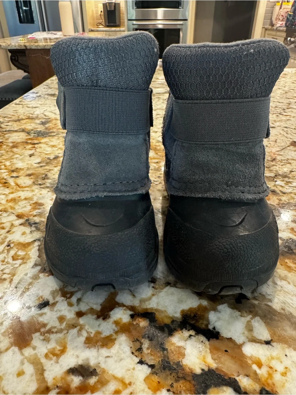 The North Face Kids Gray and Black Insulated Snow Boots